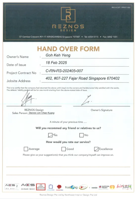 dennis handover