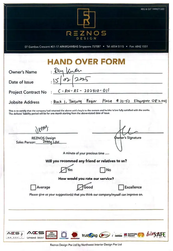jenny hand over