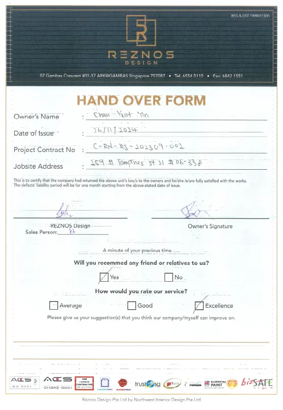 kk hand over